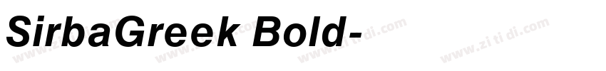 SirbaGreek Bold字体转换